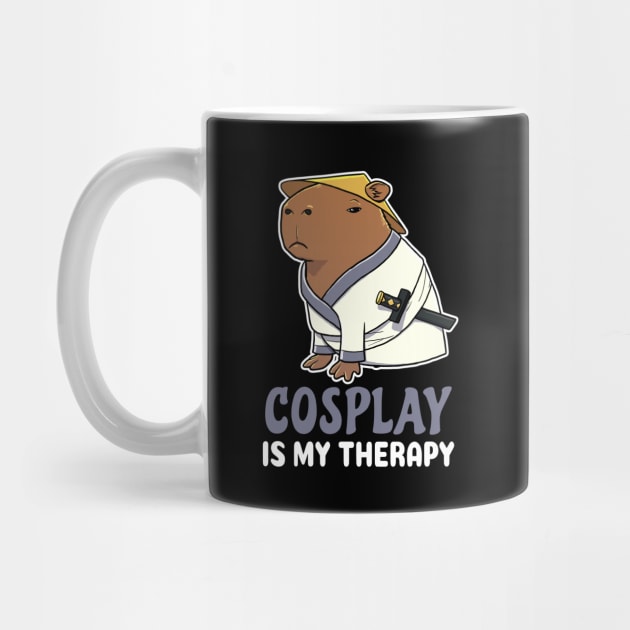 Cosplay is my therapy cartoon Capybara Samurai by capydays